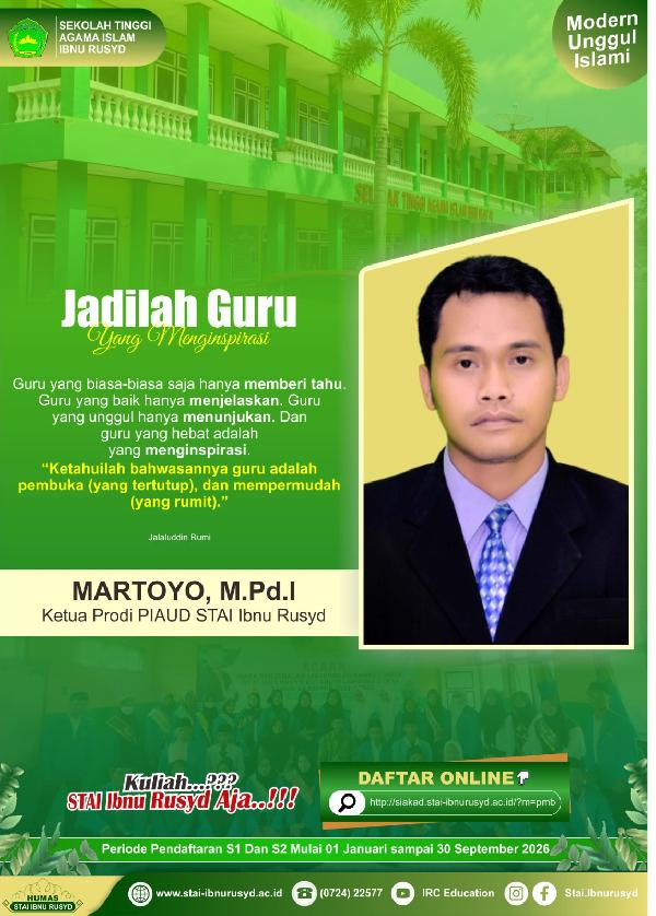Ketua Prodi PIAUD STAI Ibnu Rusyd Ajak Calon Pendidik Menjadi Guru yang Menginspirasi