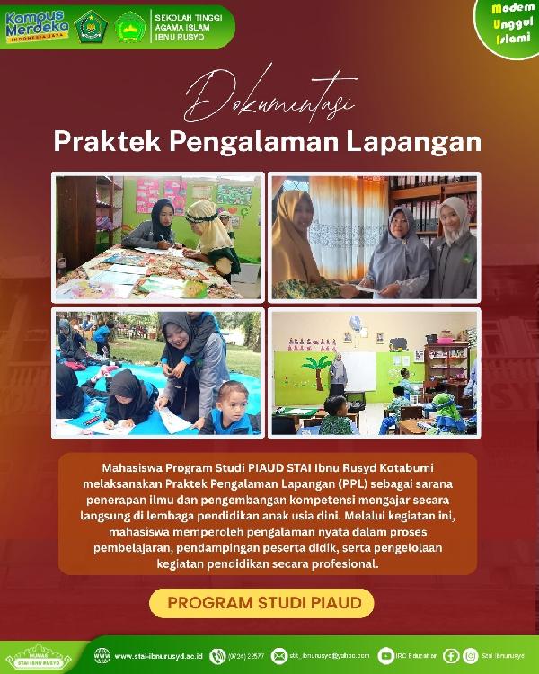 Mahasiswa PIAUD STAI Ibnu Rusyd Kotabumi Laksanakan Praktik Pengalaman Lapangan (PPL) di Lembaga Pen