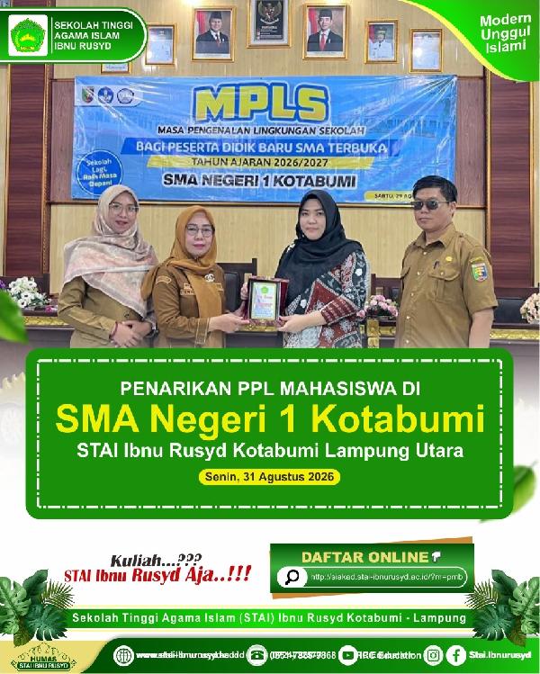 Mahasiswa STAI Ibnu Rusyd Kotabumi Resmi Ditarik dari Program PPL di SMA Negeri 1 Kotabumi