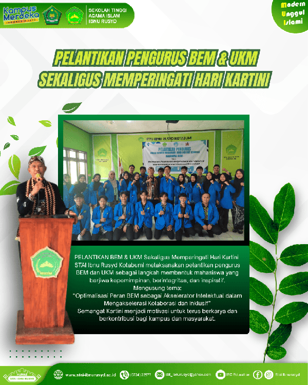 PELANTIKAN PENGURUS BEM   UKM Sekaligus Memperingati Hari Kartini