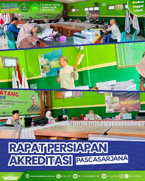 Pascasarjana STAI Ibnu Rusyd Kotabumi Gelar Rapat Persiapan Akreditasi Hari Ini