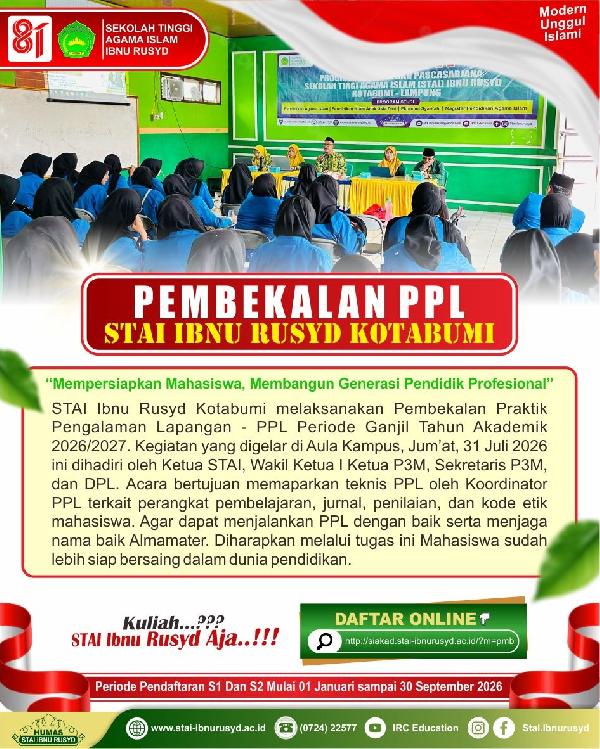 STAI Ibnu Rusyd Kotabumi Bekali Mahasiswa Hadapi Praktik Pengalaman Lapangan 