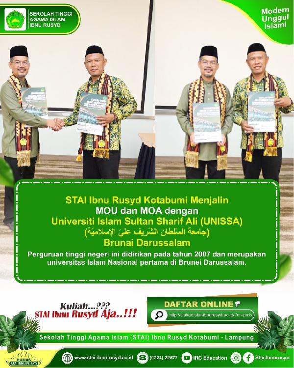STAI Ibnu Rusyd Kotabumi Jalin Kerja Sama Internasional dengan UNISSA Brunei Darussalam