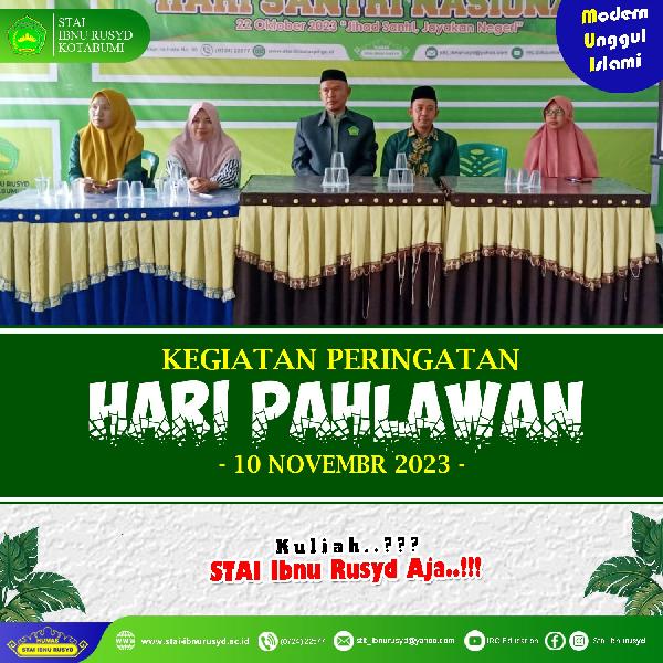 STAI Ibnu Rusyd Kotabumi Menggelar Acara Peringatan Hari Pahlawan
