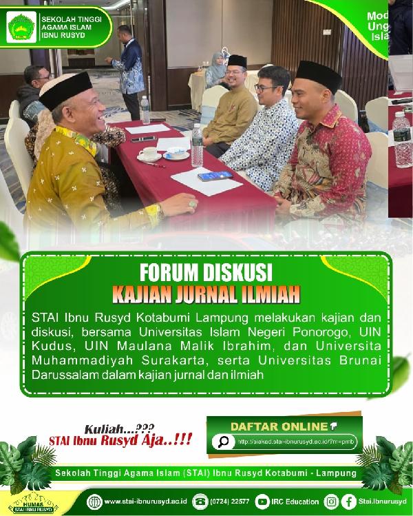STAI Ibnu Rusyd Kotabumi Perkuat Kolaborasi Akademik melalui Forum Diskusi Kajian Jurnal Ilmiah