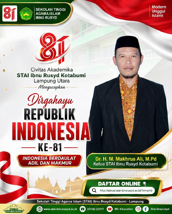 STAI Ibnu Rusyd Kotabumi Semarakkan HUT ke-81 Republik Indonesia dengan Semangat Indonesia Berdaulat