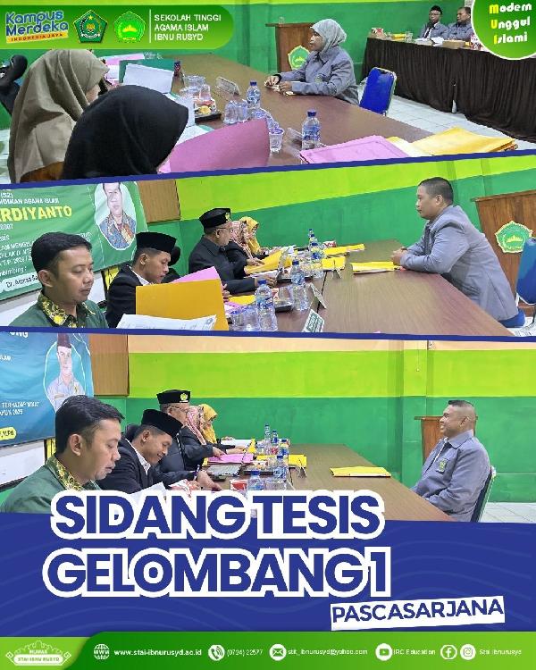 Sidang Tesis Gelombang I Pascasarjana STAI Ibnu Rusyd Kotabumi Berlangsung Khidmat