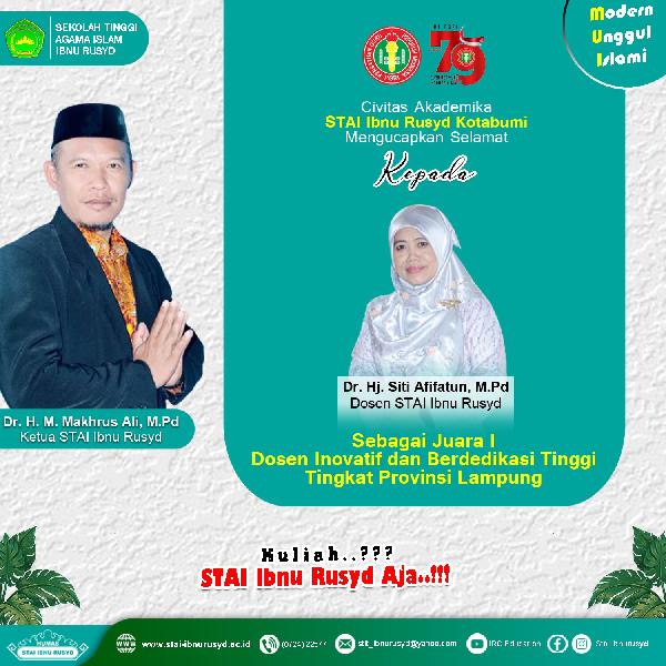 Foto Dosen Inovatif dan Berdedikasi Tinggi Tingkat Provinsi Lampung