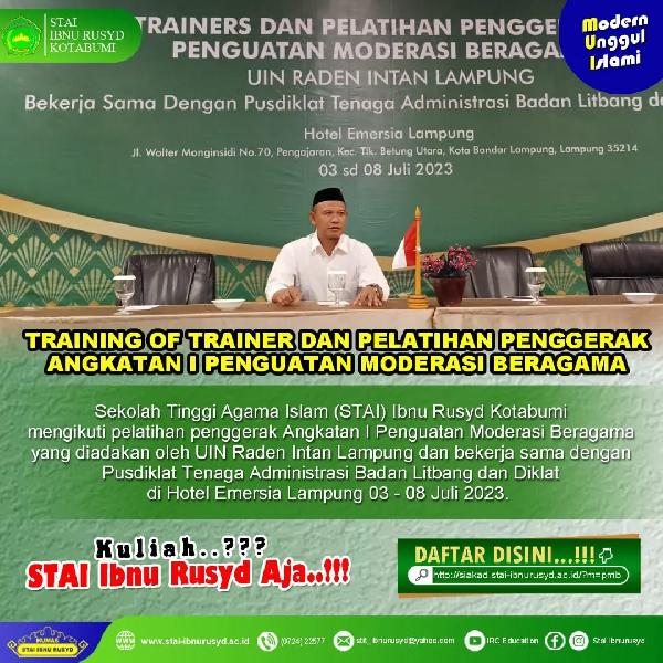 Foto Pelatihan Penggerak Penguatan Moderasi Beragama