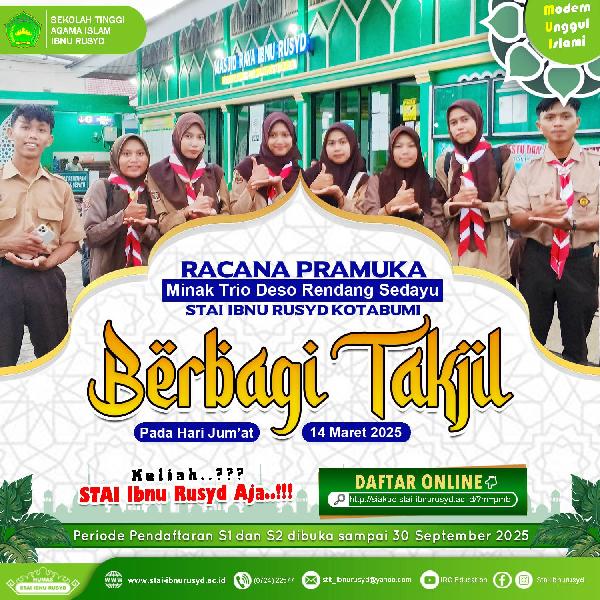 Foto Racana Pramuka STAI IR Berbagi Takjil