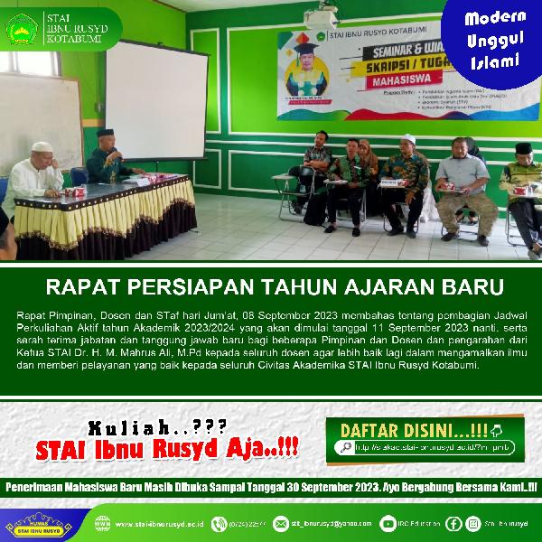 Foto Rapat Persiapan Semester Ganjil 2023/2024