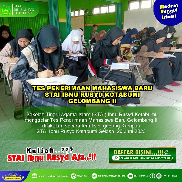 Foto Tes Penerimaan Mahasiswa Baru